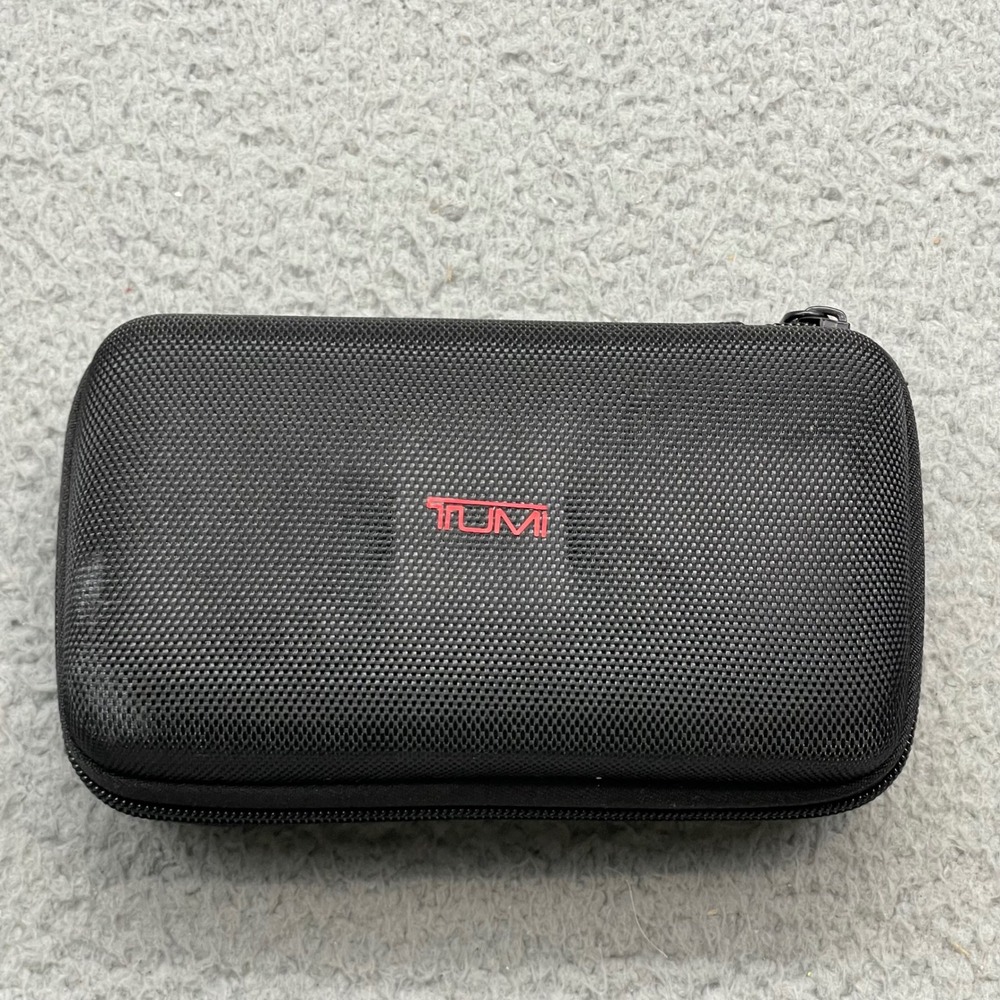 TUMI Black Ballistic Nylon Hard Shell Travel Accessory Case Organizer